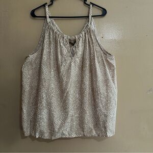 GAP Factory Tie Back Halter Top beige snakeskin print size XL